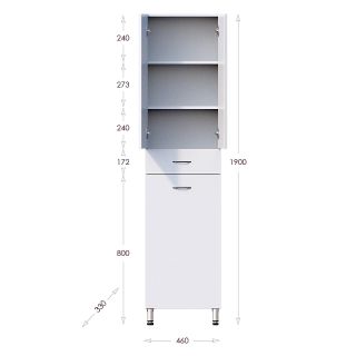 Пенал напольный Onika Модерн 404601 46 см белый